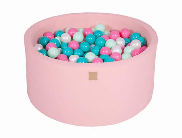 Ballenbak Rond 300 ballen 90x40 cm Licht Roze: Parel Wit Turquoise, Licht Roze, Mint